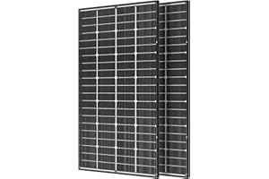 JJN Bifacial 400 Watt Solar Panel, 16BB N-Type 2 Pcs 200W 12V 25% High Efficiency 400W Solar Panels, Monocrystalline Solar Module for RV Home Farm Trailer Camper Marine Off-Grid Solar System