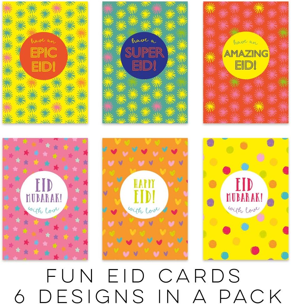 Eid Cards Multi Designs (pack of 6) Kids