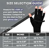 SyeJam Arthritis Gloves Fingerless Black Medium 1 Pair view 7