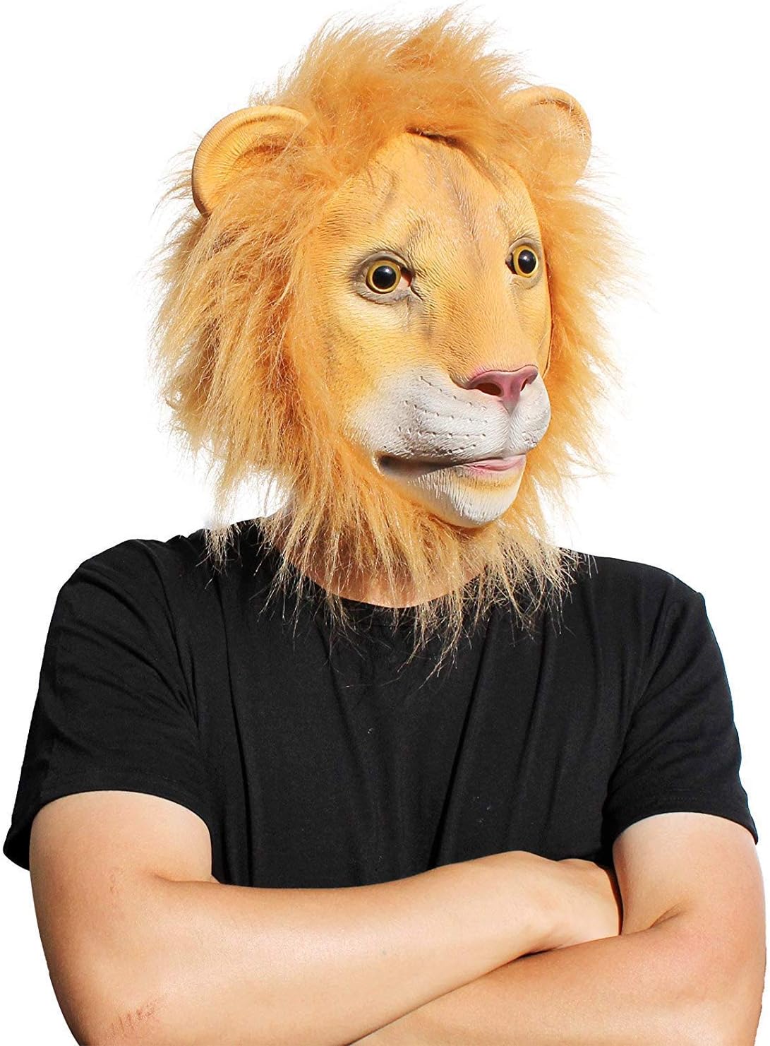 PartyCostume Female Lion Mask Latex Halloween Forest Animal Beast