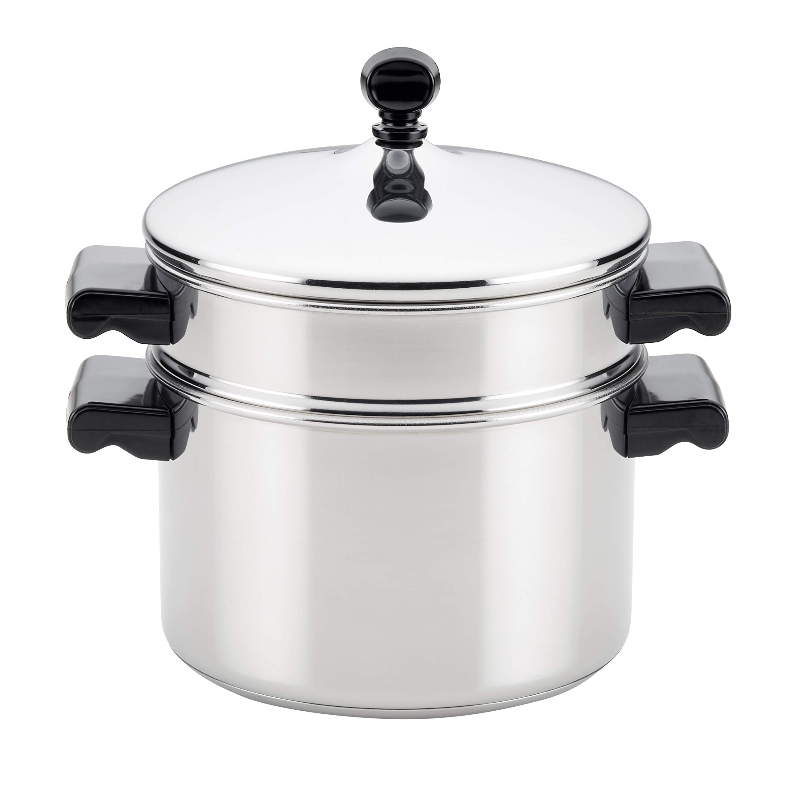 FarberwareClassic Series Sauce Pot/Saucepot with Steamer Insert, 3 Quart, Silver