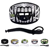 DAMAGE CONTROL Pacifier Mouthpiece – Football Mouthguard with Helmet Strap, Protects Teeth, Jaw & Mouth – Mouth Piece for Sports, No Boiling, Allows Airflow – Gear for Adults & Youth (Terror Bite)