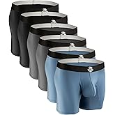Real Men Athletic Underwear with ABCD Pouch - 1, 3 or 4 Pack with 6, 7 and 9 inch Inseam Nylon Boxer Briefs - XS to 5XL