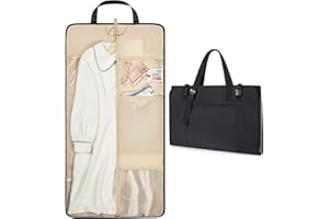 BAGSMART Garment Bags for Travel Foldable Carry on Suit Carrier for Hanging Clothes Stylish Dress Carrier Large Convertible Weekender Garment Bags for Women Men