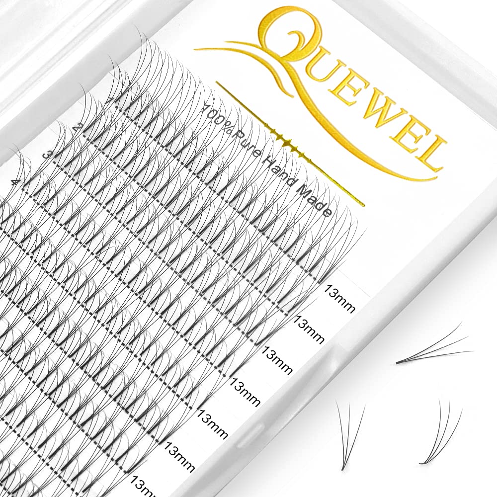 Premade Fan Volume Lash Extensions 3D 0.07D 13mm Russian Pre Made Fan Lashes | 3D 4D 5D 6D 0.07/0.10 C/D Curl 8-15mm | Long Lasting | Easy Application（3D 0.07D 13mm）