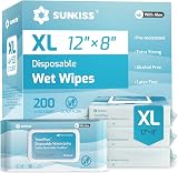 SUNKISS TrustPlus Wet Wipes for Adults 200 Count 4 Packs Aloe Moist to Clean view 1