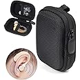 WGear Designed Protective Case for Hearing Aid, Hearing Amplifier, Personal Sound Amplifier, Hearing Device, Listening Device, Strong Mini Case with Mesh pocket, Universal design (Ballistic Black)