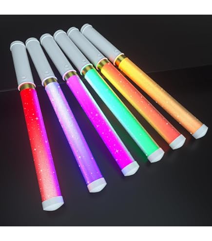 12 Pcs LED Reusable Glow Sticks 15 Color Lightstick With AAA Battery Glow Dark Party Favor Supplies Concert Camping Halloween Christmas New Year Wedding B - View #6
