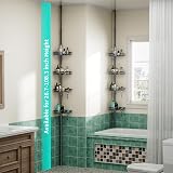 HapiRm Telescopic Corner Shower Caddy 4 Tier 22 Hooks Rustproof Adjustable view 5