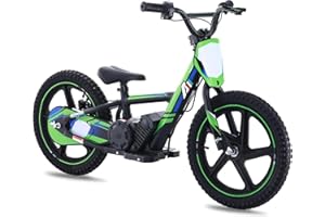 AIII Lightweight Electric Dirt Bike for Kids, 170/340W Electric Motorcycle Up to 10/12MPH, 24V Detachable Battery, Hand-Operated Dual Brakes Electric Balance Bike for Ages 3-6/5-12