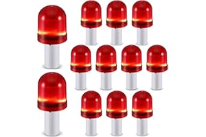 VIHOSE 12 Pcs LED Traffic Cone Lights Traffic Cone Flasher with 3 Flashing Modes Traffic Light Warning LED Light for Collapsible Cones Traffic Safety and Emergencies