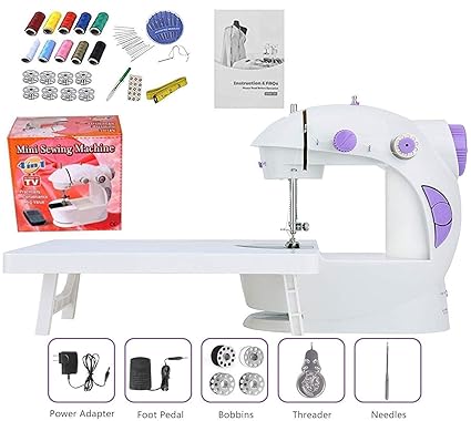 Vivir Mini Sewing Machine for Home Tailoring with Extension Table, Focus Light and Sewing
