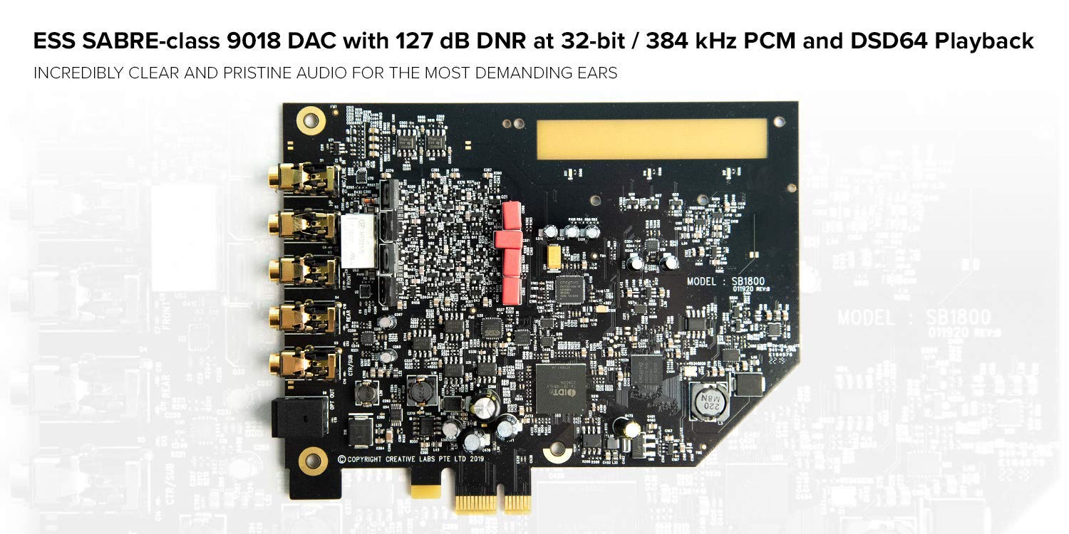 Creative Sound Blaster AE7 HiRes Internal PCIe Sound Card, QuadCore Processor, 127dB DNR ESS