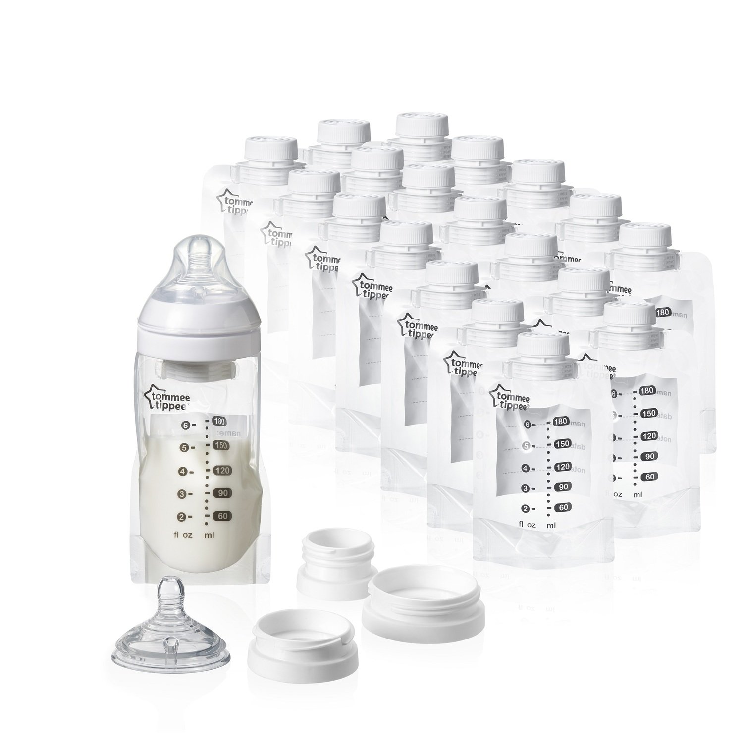 Tommee Tippee 3 Piece Pump and Go Breast Pump Adapter Set