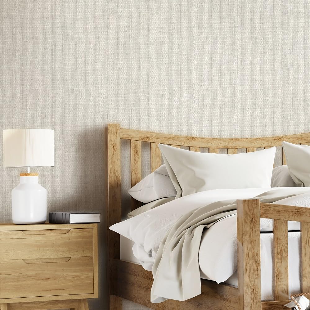 Fine Decor FD43675 Wisteria Plain Wallpaper, Neutral