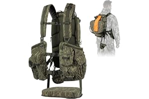 Extremus BearHauler Turkey Hunting Vest with Seat,Convertible Daypack,Hide-Away Shotgun Sling,Call & Shell Pockets