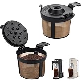 2 Pack Permanent Coffee Filter for Ninja PB051 / PB040 / PB041ST | Reusable Basket Filters Compatible with Ninja Coffee Maker