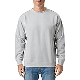 TUVEKE Men's Sweatshirts Soft Long Sleeve Crewneck Sweatshirt Midweight Fleece Sweat Shirt Breathable Pullover Sweater S-3XL