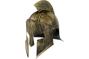 Servllcell Medieval Roman Knight Helmet,Plastic Greek Spartan Gladiator Helmet Medieval Costume Accessories,Halloween Hat
