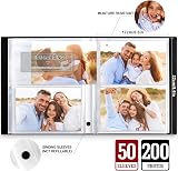 Benjia Photo Album 6x4 Slip In Linen 200 Pockets Green 10x15cm Landscape view 4