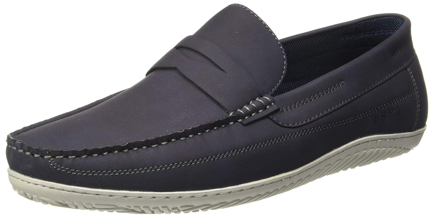 Buy US Polo Association Men Rubio Navy Leather Loafers (2531916879) at Amazon.in