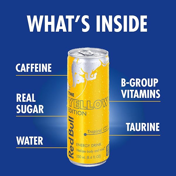 RED BULL TROPICAL YELLOW EDITION ENERGY DRINK, 8.4 FL OZ CAN
