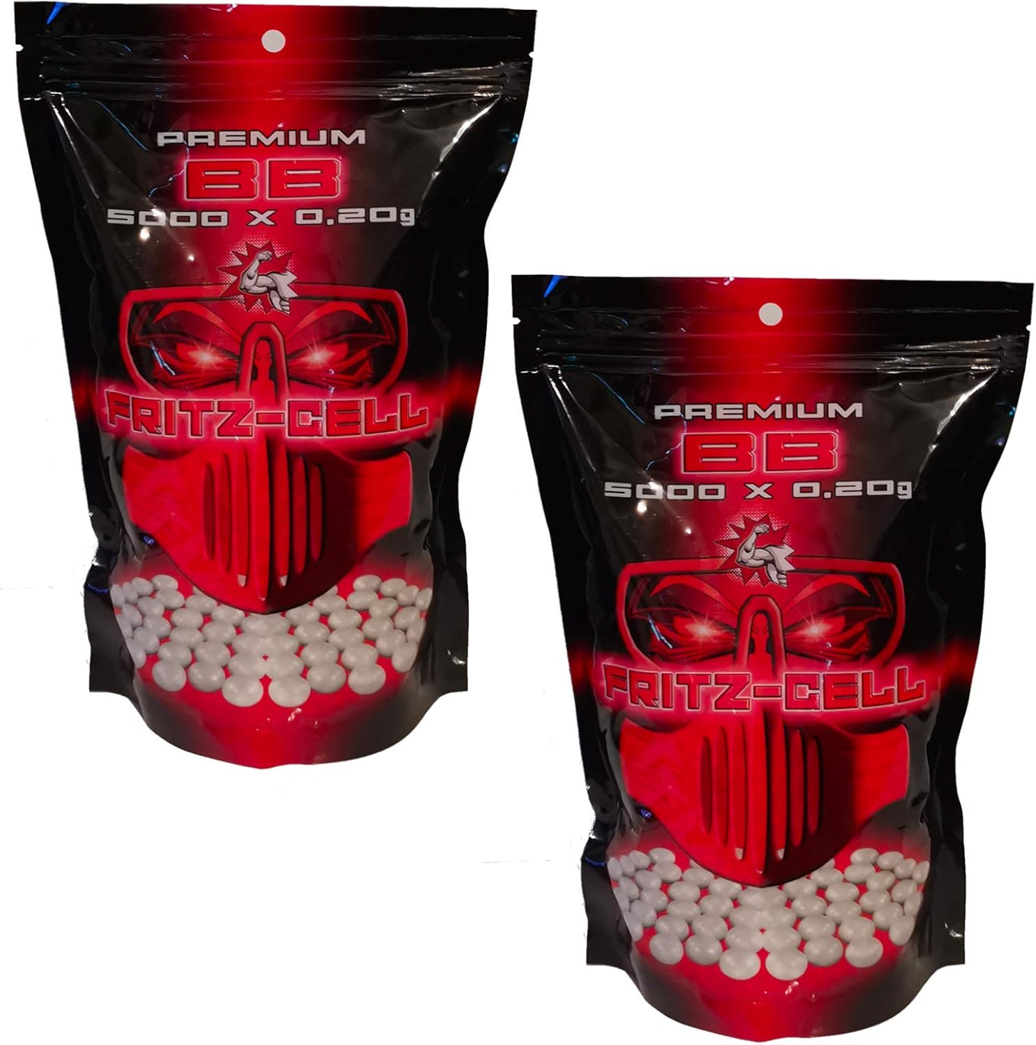 WEILAX 2 x Airsoft Softair Kugeln FritzCell Premium BBS 6 mm 0,20g