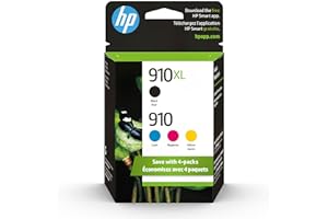 HP 910 / 910XL (3JB41AN) Ink Cartridges (Cyan Magenta Yellow Black) 4-Pack in Retail Packaging