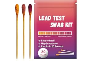 AAwipes Lead Test Kit (20 Pcs Lead Check Swabs) Results in 20-Seconds by Using Water Only, No White Vinegar Required. Lead Test Strips for Home, Paints, Dishes, Toys, Metal, Ceramics, Wood (LSB20)