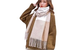 Wander Agio Women's Fashion Scarves Long Shawl Winter Thick Warm Knit Large Plaid Scarf