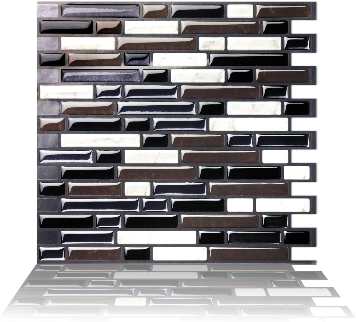 Tic Tac Tiles 10Sheet Peel and Stick 3D Tile Sticker Self Adhesive