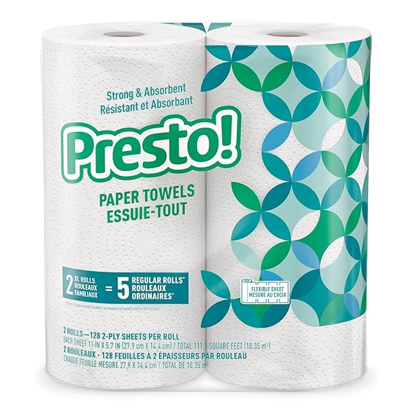 AMAZON BRAND – PRESTO! KITCHEN PAPER TOWELS –...