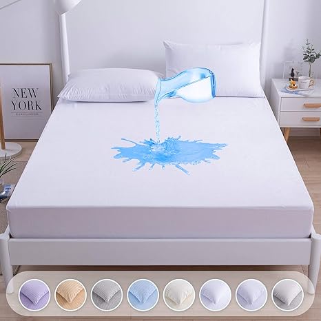 Amazon Agedate 防水 ボックスシーツ クイーン パイル地 丸洗い綿 抗菌防臭対策 ベッド用シーツ マットレスカバー 介護 生理 おねしょ対応 ボックスシーツ オンライン通販