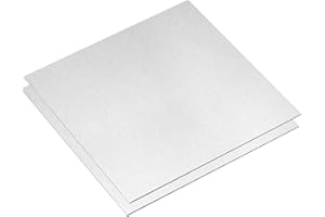 uxcell 2Pcs 6061 Aluminum Sheet, 150mm x 150mm Rectangle Aluminum Plate 1mm Thick Flat Metal Stock for Industry Welding Craft
