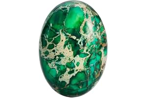 rockcloud Oval Cabochon Flatback Semi-precious Stones Sea Sediment Jasper for Jewelry Making