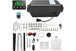 JEABONG Diesel Air Heater Intelligent 12V/8KW Parking Heater,Diesel Heater with Digital Display Screen 9L Fuel Tank and Muffl