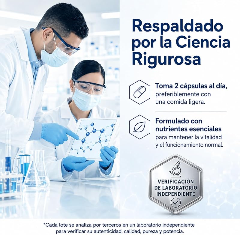 Suplemento de NAD+, 1500 mg de NAD e 250 mg de Trans-Resveratrol por porção, NAD Resveratrol para Suporte à Energia Celular, Vitalidade Diária e Envelhecimento Saudável, 120 Cápsulas Vegan