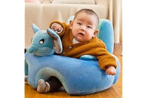 BLUBLU PARK Baby Sitting Support Sofa, Sit Me Up Floor Seat for Baby, Learn to Sit Chair for Toddlers, Baby Seats for Sitting Up 3-12-24 Month (Blue Elephant)