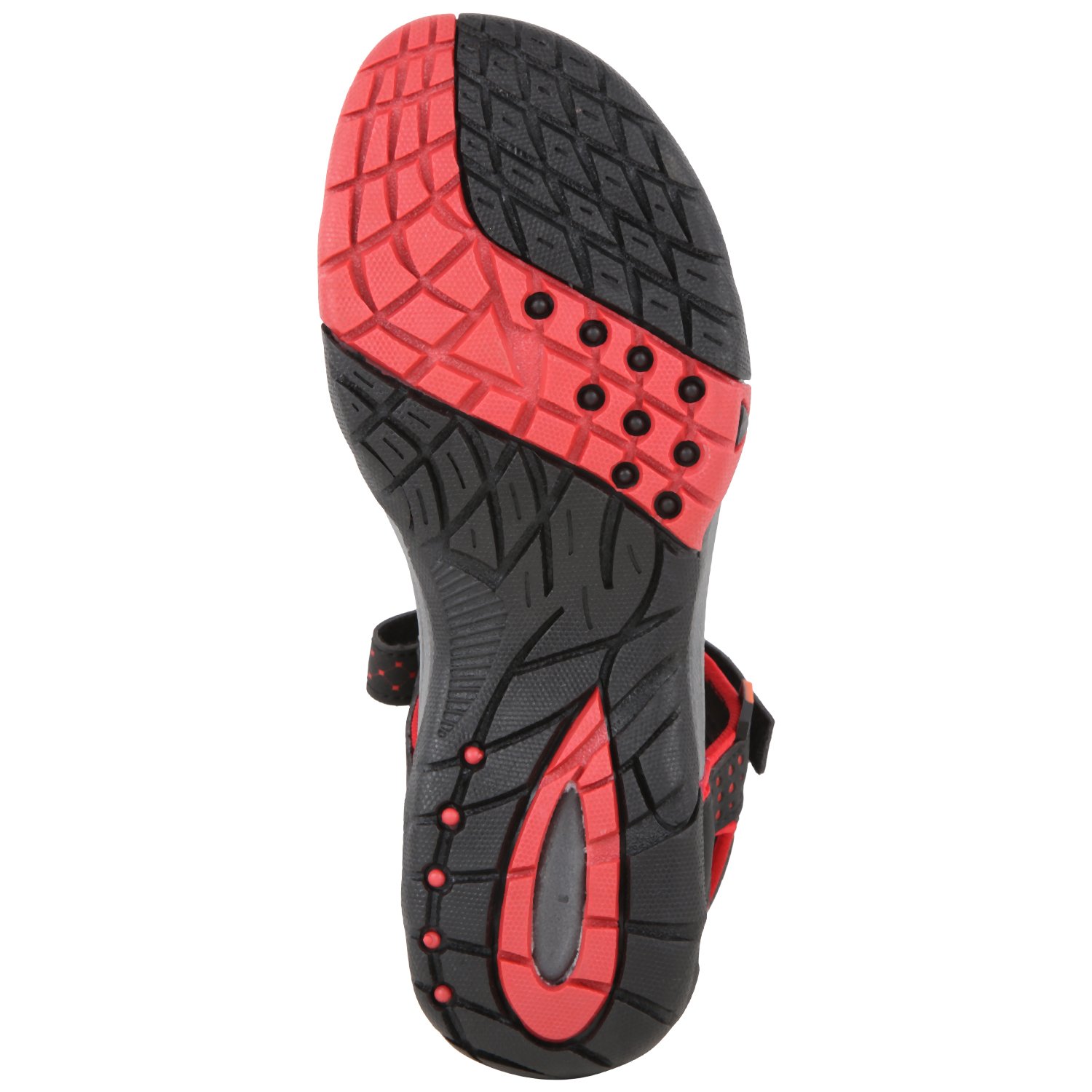 sparx women's ss0803l series black red synthetic casual floater sandals