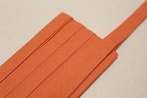 LACEKING2013 4Yds mask Bias Tape Poly Cotton Trim 10mm Solid Colour Double fold (Peach)