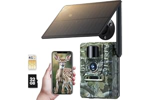 XTU Cellular Trail Camera 4G LTE - 2K Game Camera with Night Vision Motion Activated Built-in SIM Card with 940nm No Glow Night 0.2s Trigger, Solar Power IP66 Waterproof APP Control Live Streaming