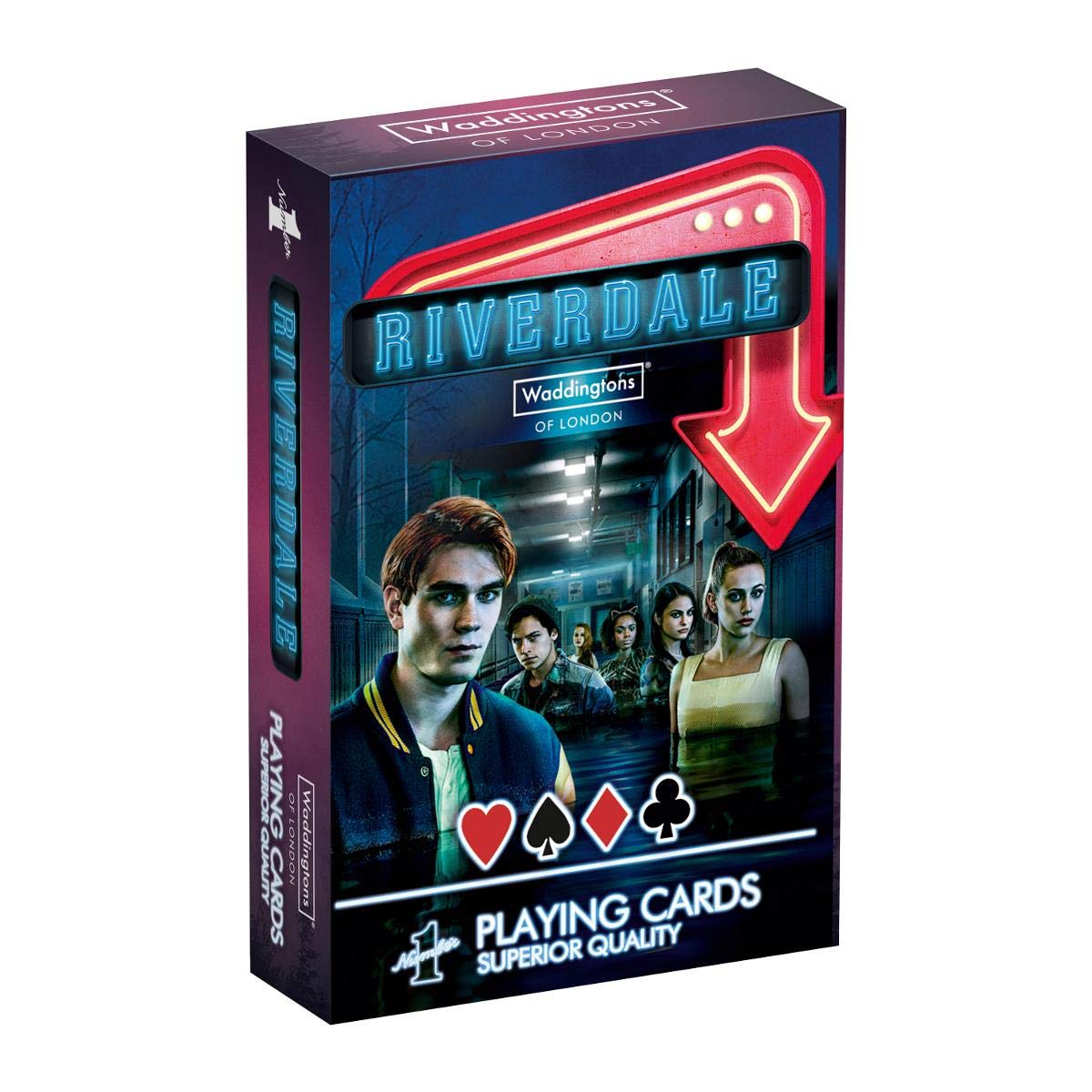 Waddingtons Number 1 Riverdale Card Game, play games like poker, snap and solitaire with characters like Archie, Betty and Jughead, gifts and toys for boys and girls aged 6 plus
