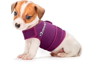 Zeaxuie Baby-Use-Grade Dog Anxiety Vest, Breathable Dog Jacket Wrap for Thunderstorm, Travel, Fireworks, Vet Visits- Calming Coat for Small, Medium & Large Dogs-XS-Purple