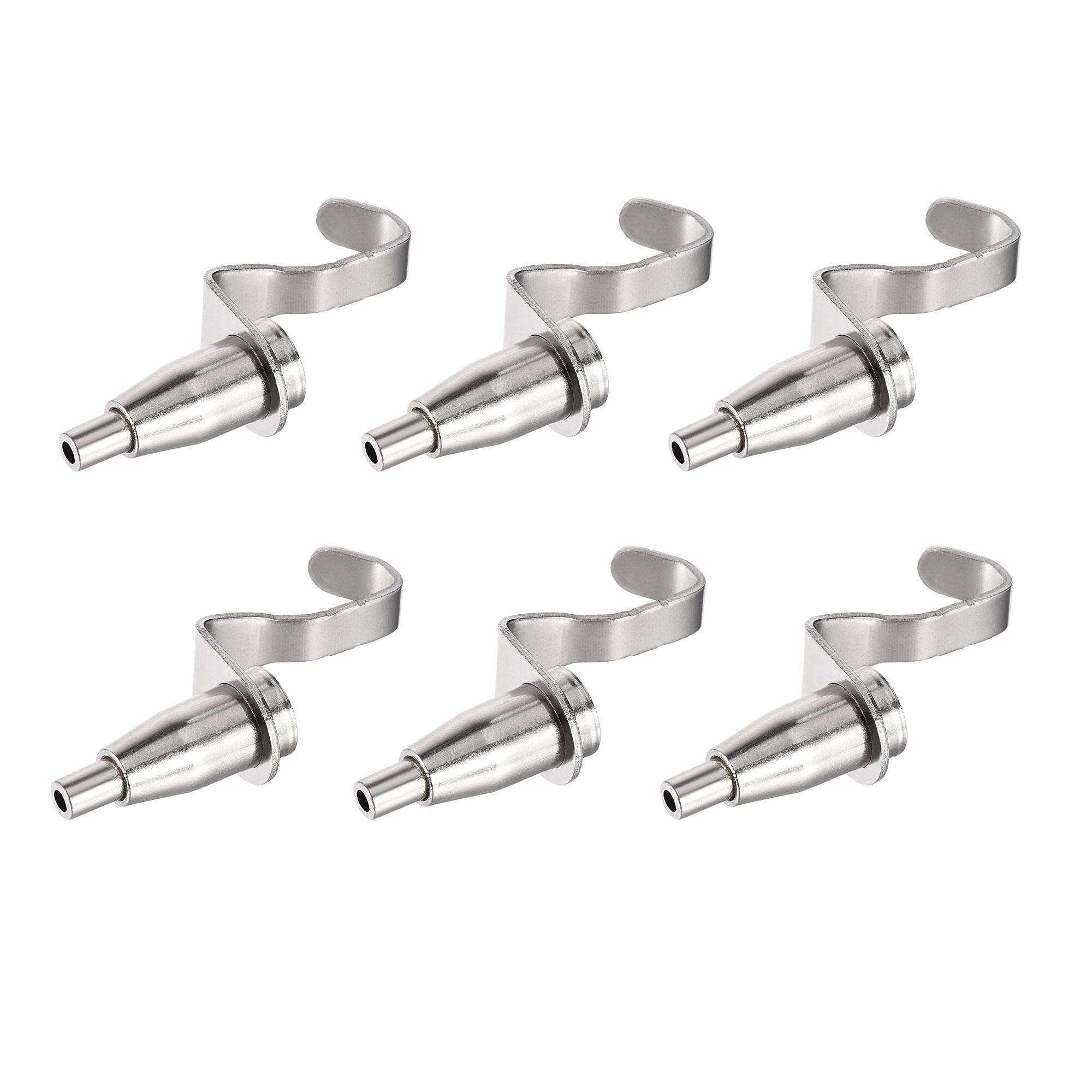 Sourcing Map Picture Hanging Wire Hooks, 6pcs 11mm Open Adjustable Copper Hooks for Home Art Gallery Display Kit