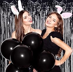 TONIFUL 3Pcs Black Door Streamers,3.2ft*8ft Black