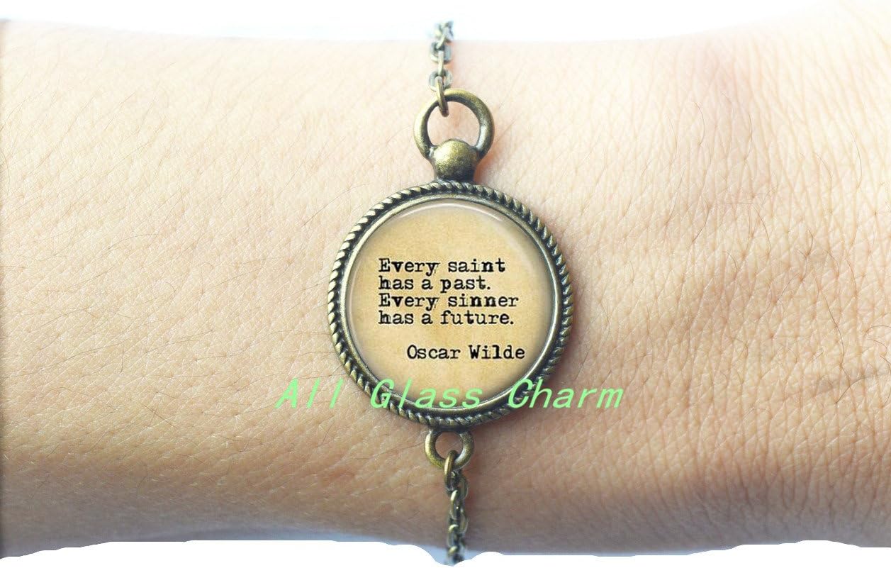Charming Bracelet，Quote"Every Saint has a Past. Every