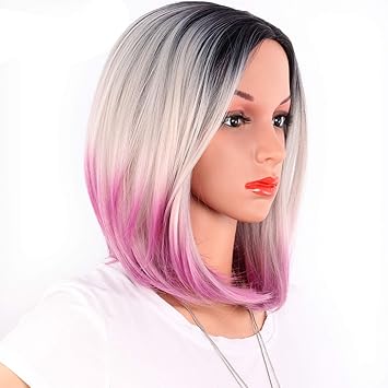 Amazon Com Wigs Short Shoulder Length Blonde Green 8 Colors