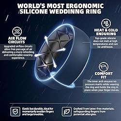 Egnaro Silicone Ring Men 1/4/6/7 Multipack of