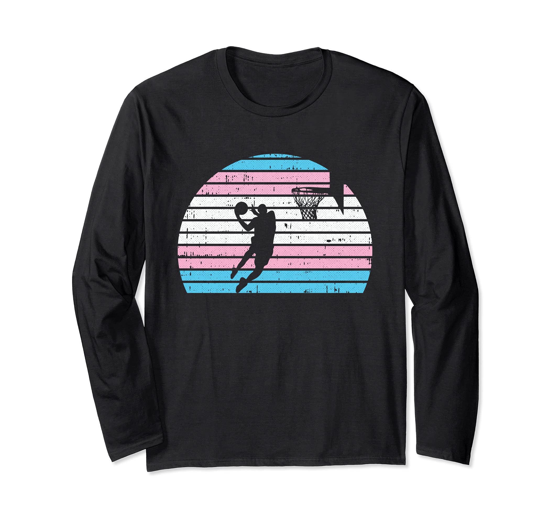 Basketball Player LGBT-Q Retro Trans-gender Pride Sport Fan Long Sleeve T-Shirt