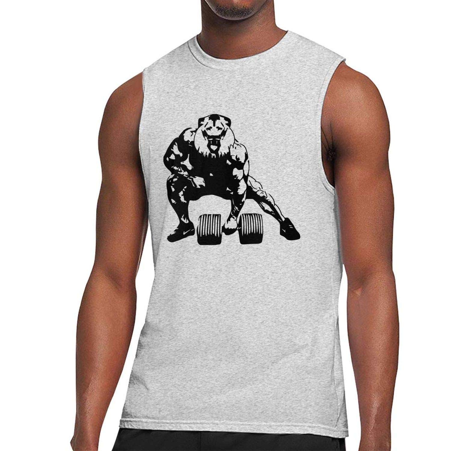 Lion In Weight Lifting Workout Sleeveless Tanks Top T Shirt